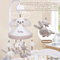 Sensory Unique Products Rabbit Cotton Fabric Baby Comfort Sleep Mobile Crib Newborn Baby Bed Hanging Toys with Music for Sleep