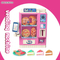 Home Market Game Smallscanner Toy Vending Machine Pretend Play Grocery Store Shopping Carts for Kids with Plastic Deccert