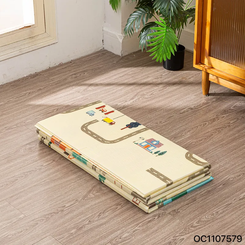 Hot Selling Non Toxic Folding Kids Portable Cartoon Printed Mat Thick Foam Crawling Baby Foldable Safety Wholesale Play Mat for Indoor Outdoor