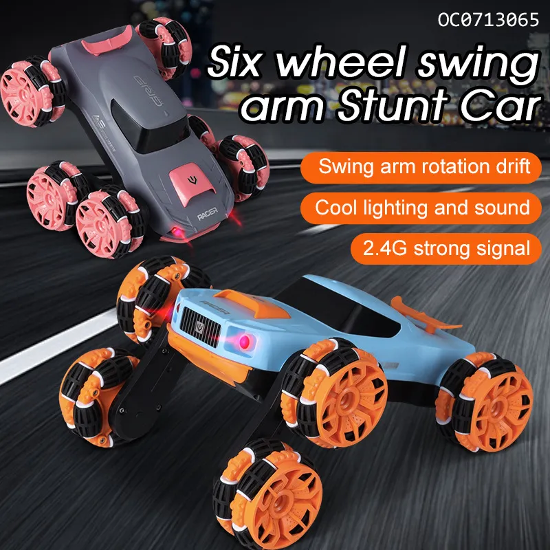 6 Wheels Twist 360 Degres Stunt Rolling Racing Remote Control Stunt Toy Car for Kids
