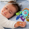 Baby Hand Guard Teether Food Grade Silicone Chew Montessori Sensory Rattle Toy for 0-6 6-12 Months with Matching Shape Blocks