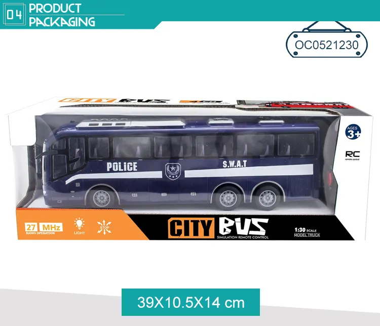 1: 30 Scale 4 Channels Small City Remote Control Bus Toys
