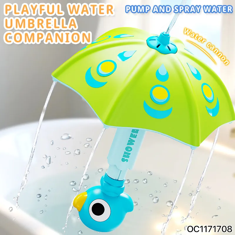 Small Umbrella New Design Cool Kids Bath Shower Water Gun Spray Sensory Toy 2025 Water Activity Game for Kids Shooting Water