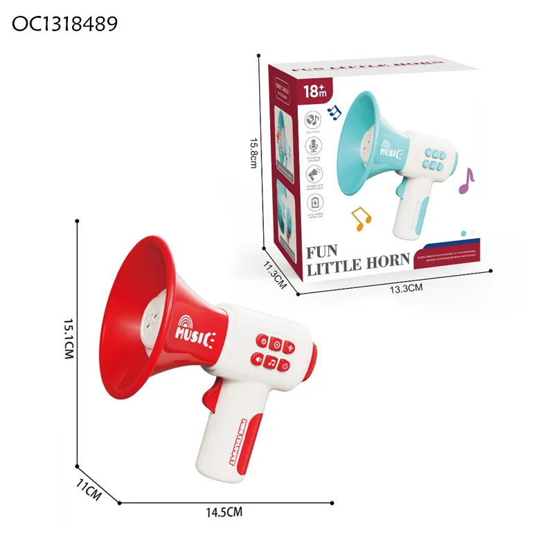 18 Months Baby Voice Changing Function Mini Pocket Trumpet 2026 Interactive Toys Electronic Voice Speaker with Music