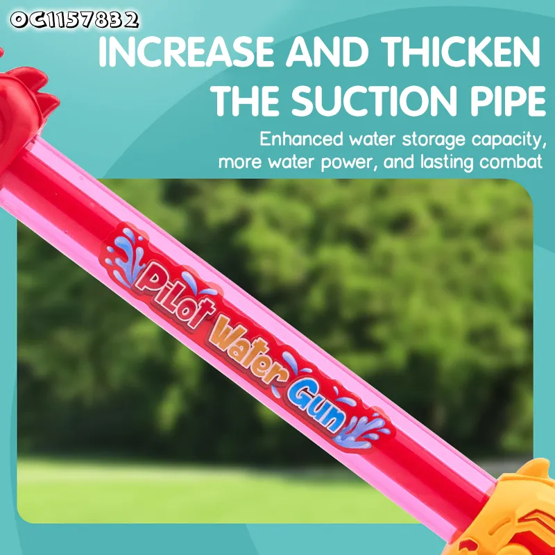 52cm Long Dinosaur Design 2026 Summer Plastic Kids Toys Strongest Fireworks Pump Pressure Water Gun for Water Park