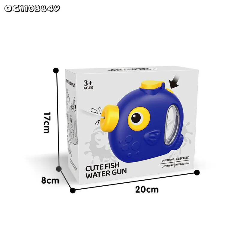 Kids Summer Handheld Water Shooting Outdoor Custom Logo Plastic Fish Shape Water Gun Toy for Garden Swimming Pool