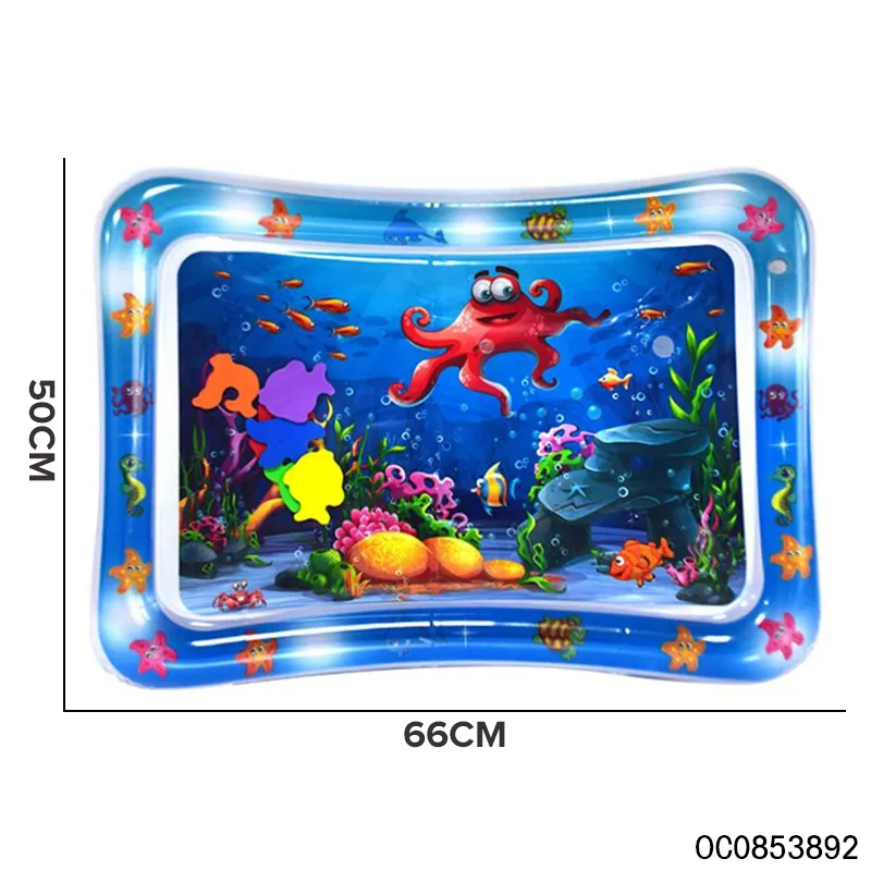 Hot Selling Eco Friendly PVC 6-36 Months Safety Training Mat Floor Carpet Large Inflatable Baby Water Play Mat
