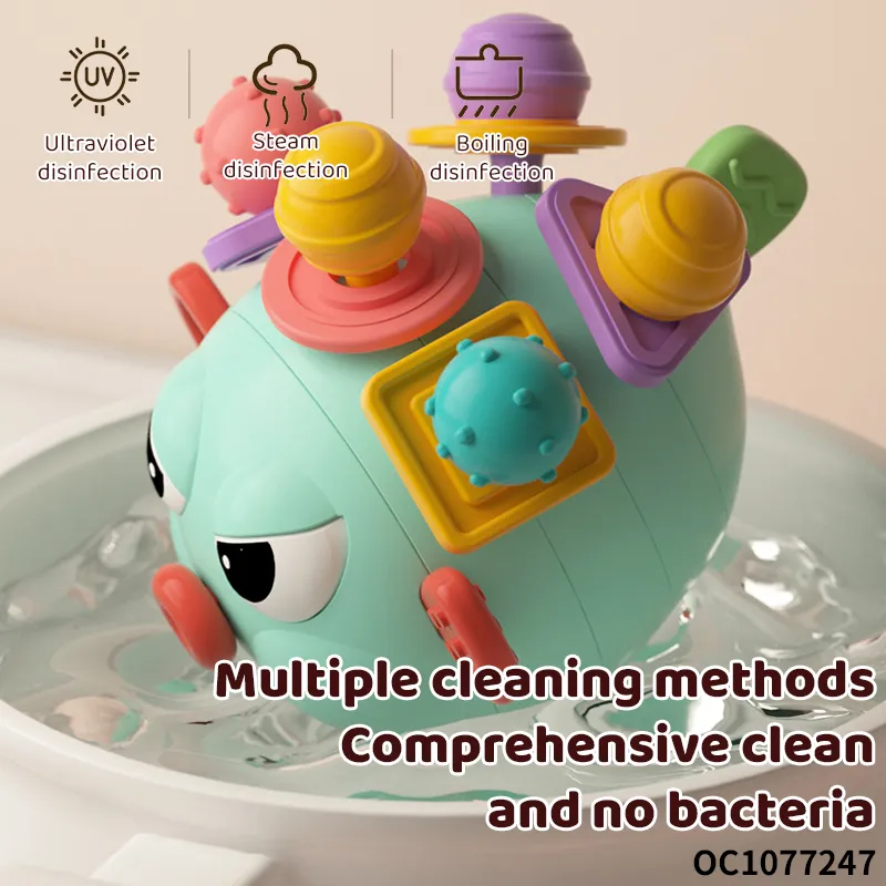 Hand Eye Coordination Training Shape Color Cognitive Development Toys Silicone Baby Teether Non Toxic Activity Cube for Baby
