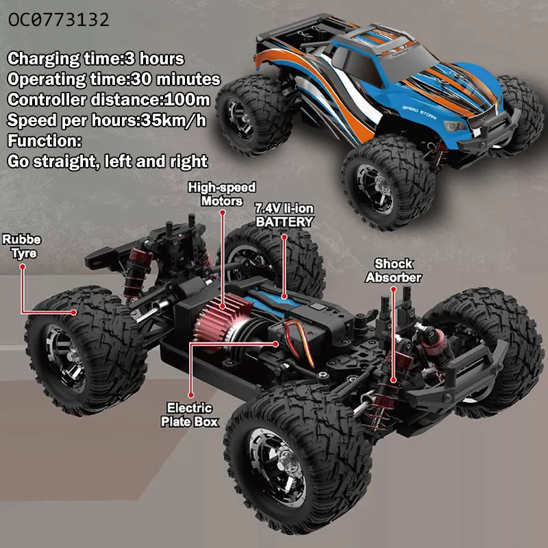 Electric Scale Racing 4WD High Speed Wholesale RC Remote Control Kids Toy Car