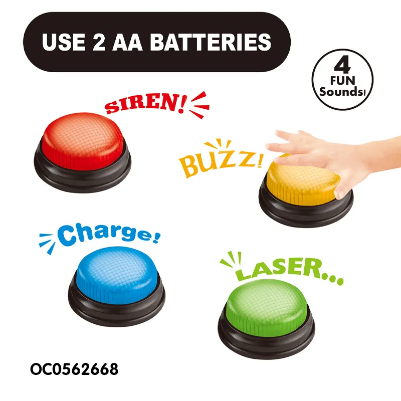Interactive Game Recordable Answer Buzzers for Dog Talking Buttons