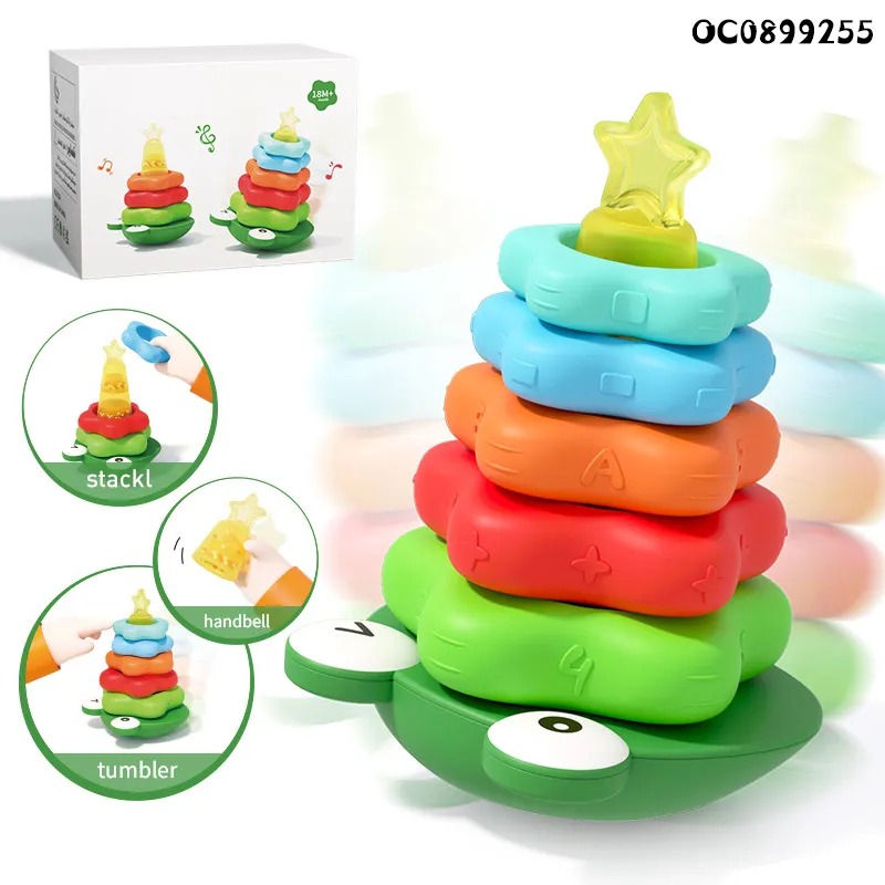 Hand Eye Coordination Stacking Rings Blocks Game Roly-Poly Baby Toys 1-3 Years