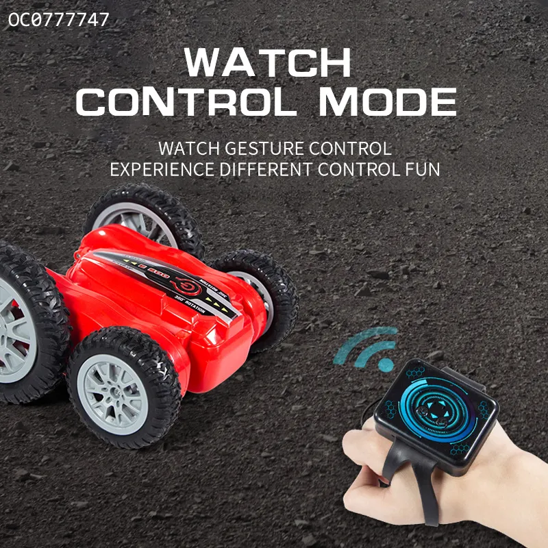 Low Price Kids Remote 4WD Watch Control RC Stunt Car 360 Rotating Toys Car