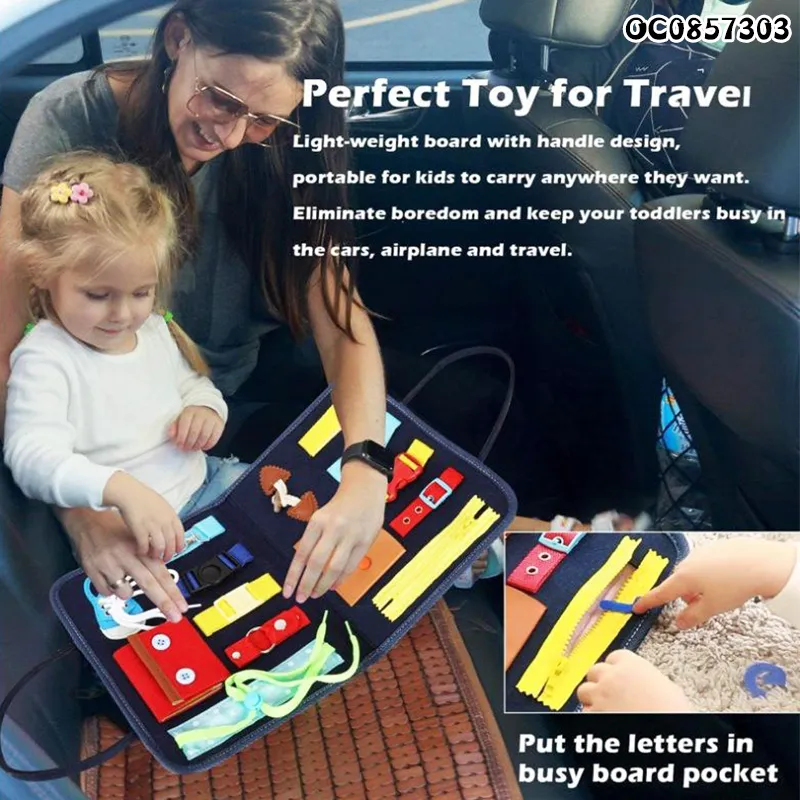 Learning Resources ABC Alphabet Activity Set Montessori Educational Toys Felt Busy Learning Board for Toddlers