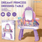 Purple Kids Home Play Set New Design Simple Modern Mirror Dressing Table Baby Girls with Multi Beauty Accessories
