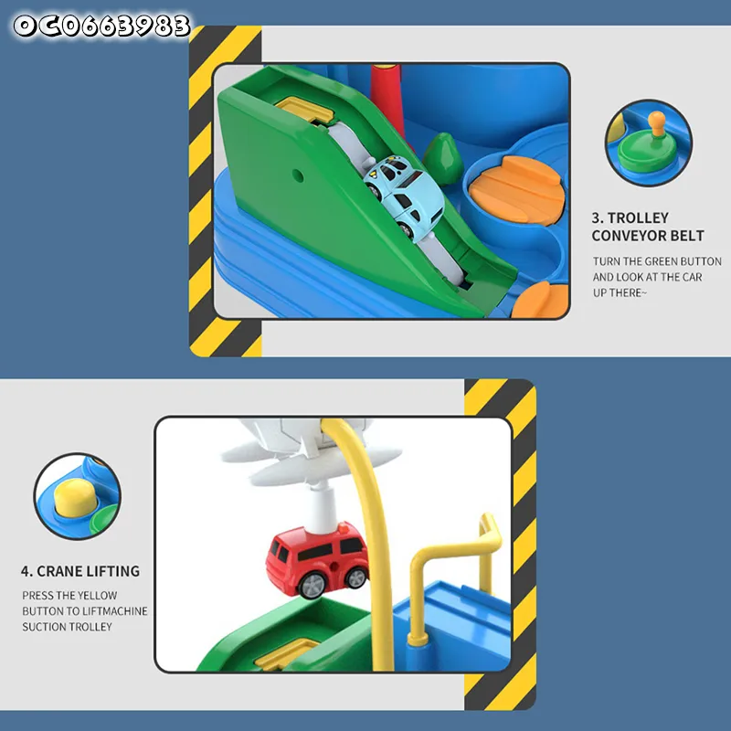 Hand Eye Coordination Toys Handheld Slot Car Race Tracks Sets for Boys Car Adventure Game Desktop Toys Anti Stress for 3 Age Kid