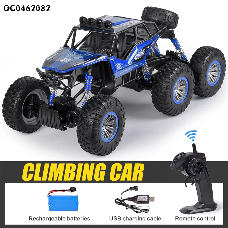 Metal off-Road 1: 8 Electric Remote Model Control RC Drift Toy 6 Wheels
