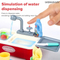 Wholesale Children Plastic Dish Washing Sink Set Spray Pretend Play Vegetable Fruit Food Kitchen Toy