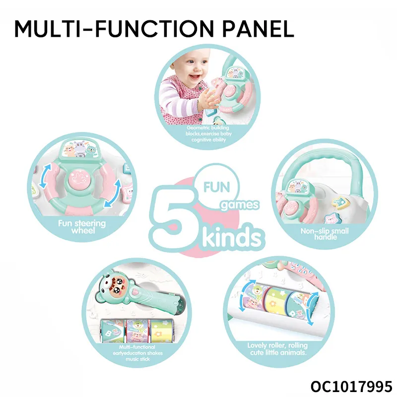 Wholesale Infant Cheap Price Plastic Musical Wheel Toy Learning Assistant Educational Baby Walker Manufacturer
