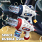 Summer Outdoor Transparent Automatic Space Bubble Blower Gun Toy Light Battery Operated Plastic Bubble Bottle Gun