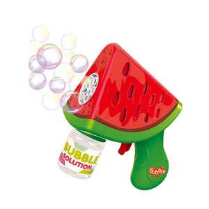 Wholesale Best Q Seller Lovely Watermelon Design Low Price Summer Friendly Items LED Bubble Guns Toy Blowing Machine for Kids 2026