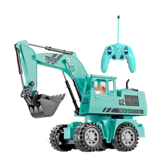 RC Miniature Excavation Equipment Remote Control Digger Kids Electric Construction Toys Excavator Electric RC Truck
