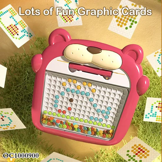 Wholesale Educational Montessori Creative Puzzle Card Montessori Colorful Magnetic Drawing Pad Doodle Board Educational Toy for Kids
