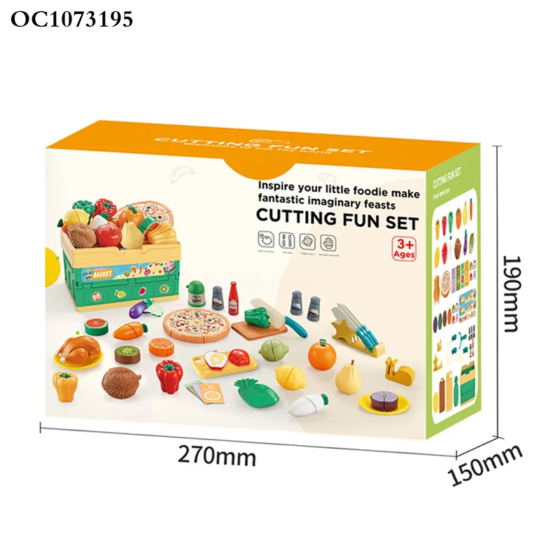 Wholesale Little Food Cutting Plastic Children House Play Kids Cook Set Educational Coqnitive Role Play Toys for Children