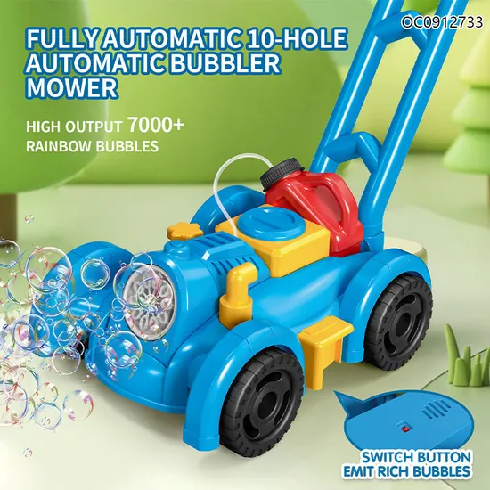 Bubble Blower Toys Electric Lawn Mower Bubbles Machine for Outdoor Game Kids