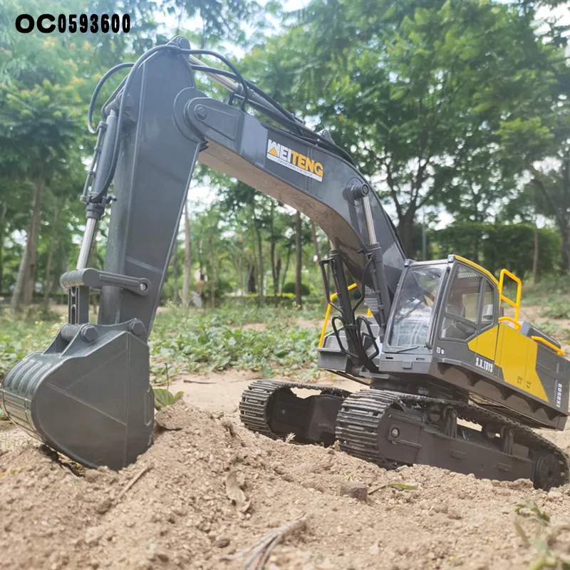17 Channels Mini Plastic Remote Control Excavator RC Vehicle Educational Toy for Kids