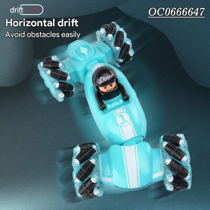 Wholesale Spray Function Radio Control Robot Advanced Technology RC Stunt Twisting Car Toy