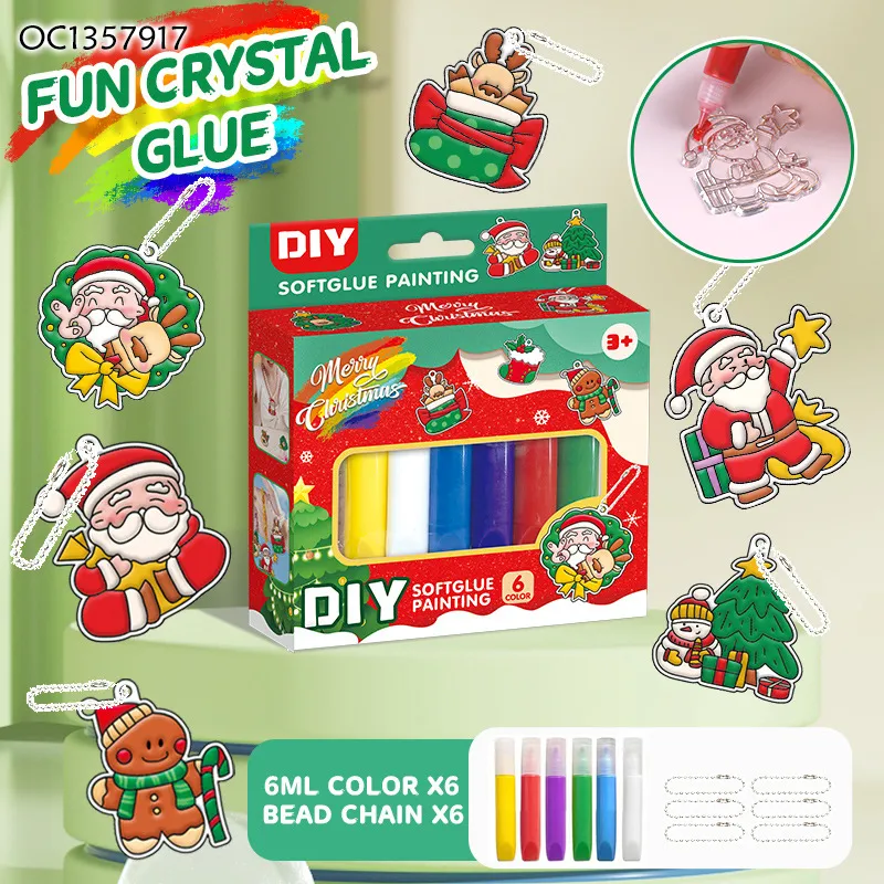 Popular DIY Color Art and Craft Material Handmade Keychain Christmas Painting Toys for Kid