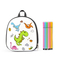 Wholesale Cartoon Dinosaur Theme DIY Doodle Bag Hard Cartoon Children School Backpack Bag for Painting