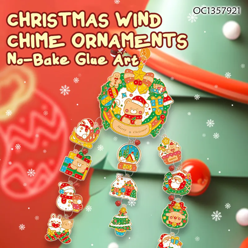 Wholesale DIY Handmade Graffiti Toys Custom Crystal Decoration Pendant Keychain Christmas Items Montessori Educational Toy for Kids