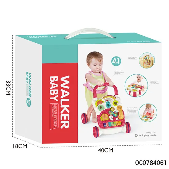 Low Prices Piano Table Wholesale Designed Music Educational Standing Baby Walker with Wheels