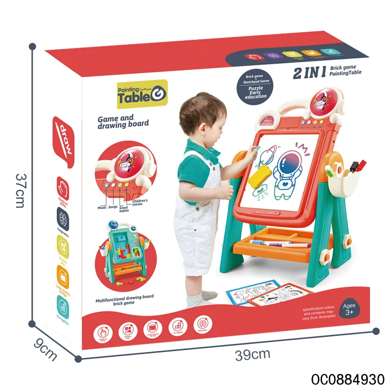 Montessori Building DIY Drawing Educational Kids Toys Wholesale Magnetic Writing Smart Drawing Board