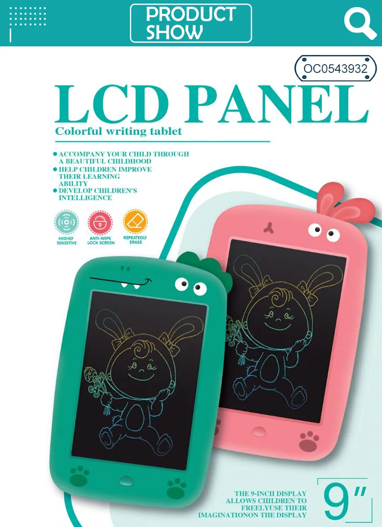 Montessori Educational Kids Light Toys Learning Magic LCD Electronic Reusable Wholesale Magnetic Writing Tablets Drawing Board