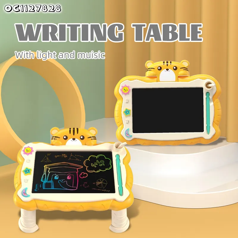 Wholesale Educational Cartoon Tiger Light up Graphic Drawing Table Doodle Graffiti Writing Drawing Tool Electronic Board Toys