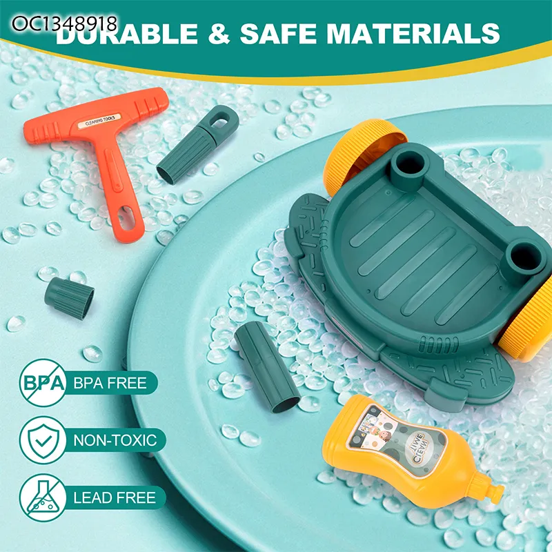 Wholesale Housekeeping Broom and Mop Cleaning Tools Pretend Play Home Cleaning Play Set Cleaning Cart Toy for Kids Home