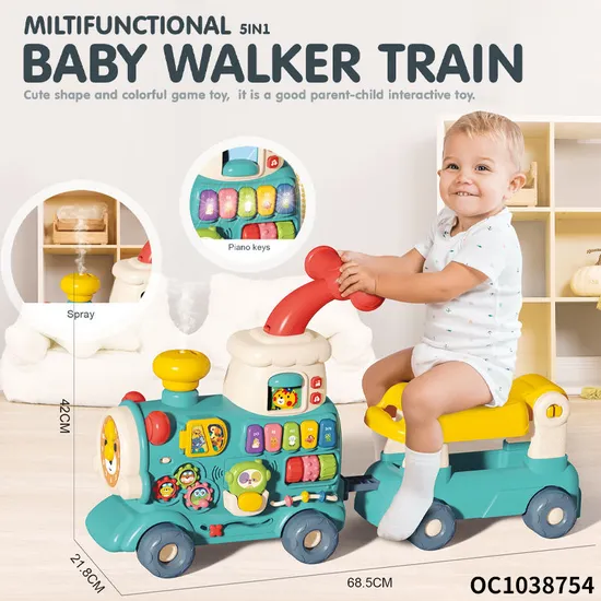 Stand Learning Walker 2 in 1 New Model Design Car Shaped Push Wholesale New Designed Educational Baby Train Walker