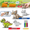 Montessori Kids Learning Materials Dinosaur Walking Balloon Drawing Art Painting Set Baby Wholesale Educational Popular DIY Toy