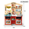 Kids Wholesale Big Pretend Plastic Children House Play Spray Kitchen Set for Girls with Music Light