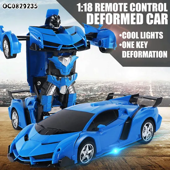 Wholesale Deformation Robot Car Model Display 1: 18 Scale Model Wheel RC Remote Control Car for Kids