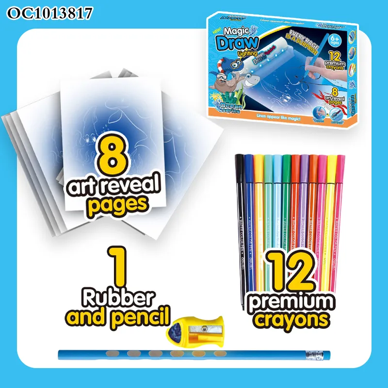 Wholesales Montessori Children LED Light Graffiti Drawing Board Colors Creative Educational Kids Toy