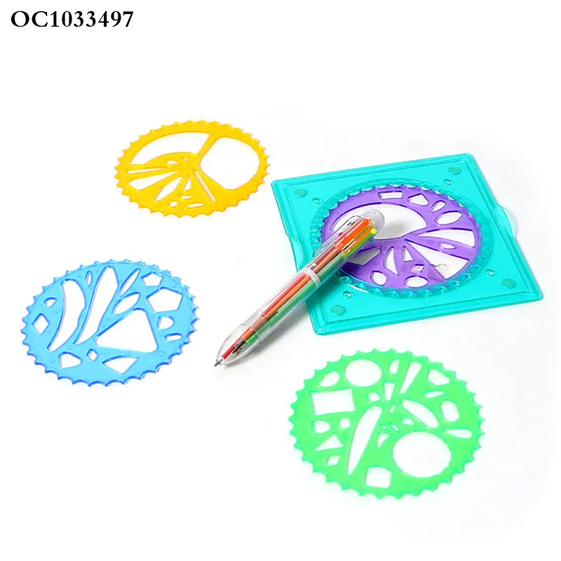 Wholesale Educational Geometric Ruler Drafting DIY Art Tools Creative Dawing Toys for Students