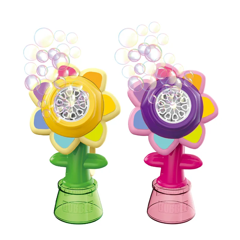Kids Bubble Machine Blaster Blower Maker Outdoor Toys Plastic LED Lighted up Soap Water Battery Powered Bubble Guns