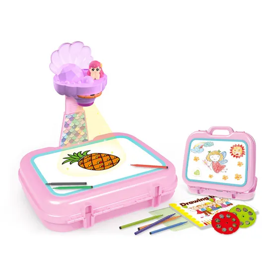 Montessori Education Pad Flashlight Slide Draw Pad Painting Handwriting Interactive Drawing Projection Plastic Light Toy for Kids