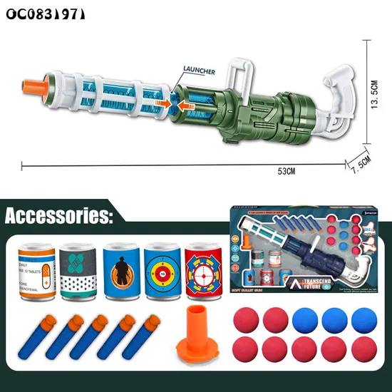 Soft Foam Balls Gun Toys Soft Bullet Air Shooting for Boys Powerful Gun with Target