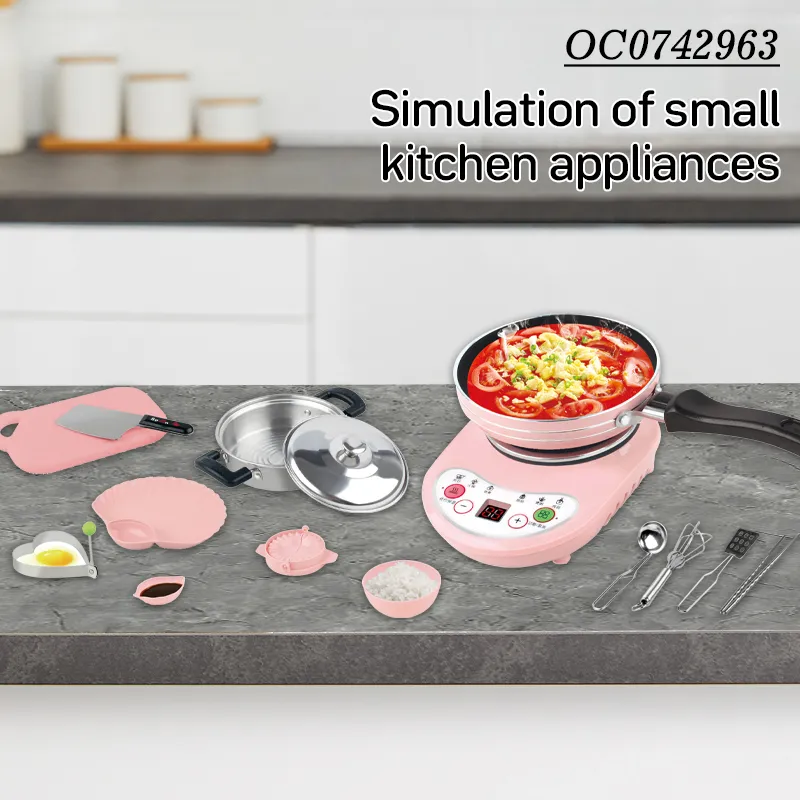 Wholesale Mini Pretend Miniature Real Cooking Steel Kitchen Toys for Kids