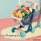 Wholesale Pretend Children's Plastic Kitchen Role Play Set Kids Supermarket Trolley Shopping Toys with Fruit