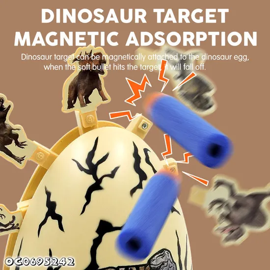 Plastic Indoor Shooting Electronic Rotating Movable Target Stand Game Dinosaur Guns Sniper Soft Bullet Toy Gun with Soft Bullet